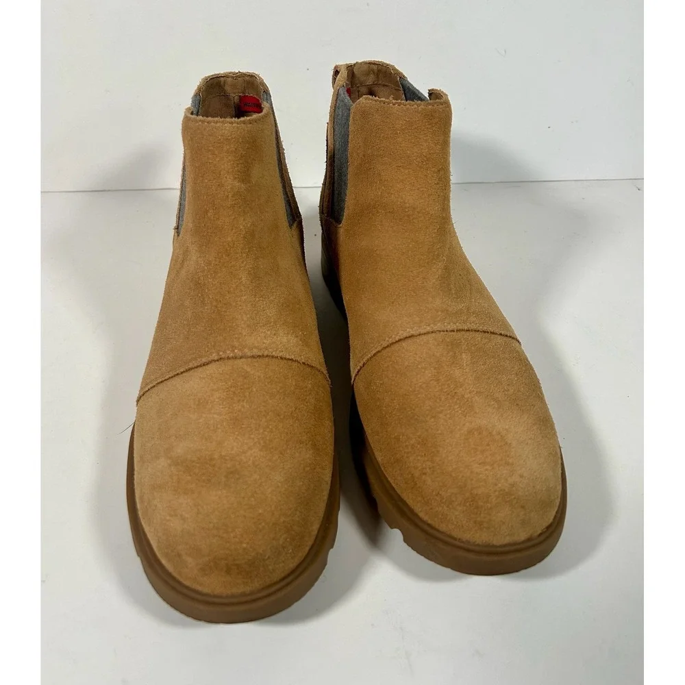 Sorel Emelie II Chelsea Boots Womens 9.5 Brown Suede Waterproof NL5018-253